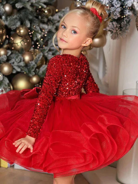 Cherry Sparkle Full Tutu Mini Special Occasion Dress Mia Belle Girls
