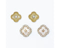 Clover Crystal Stud Earrings