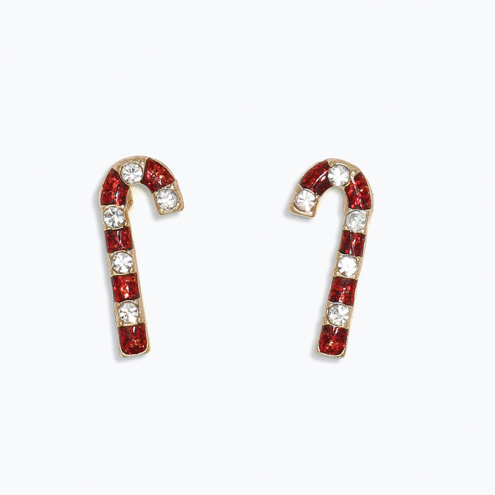 Crystal Candy Cane Earrings