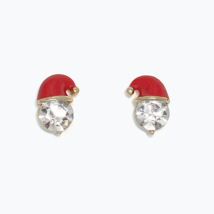 Crystal Santa Earrings
