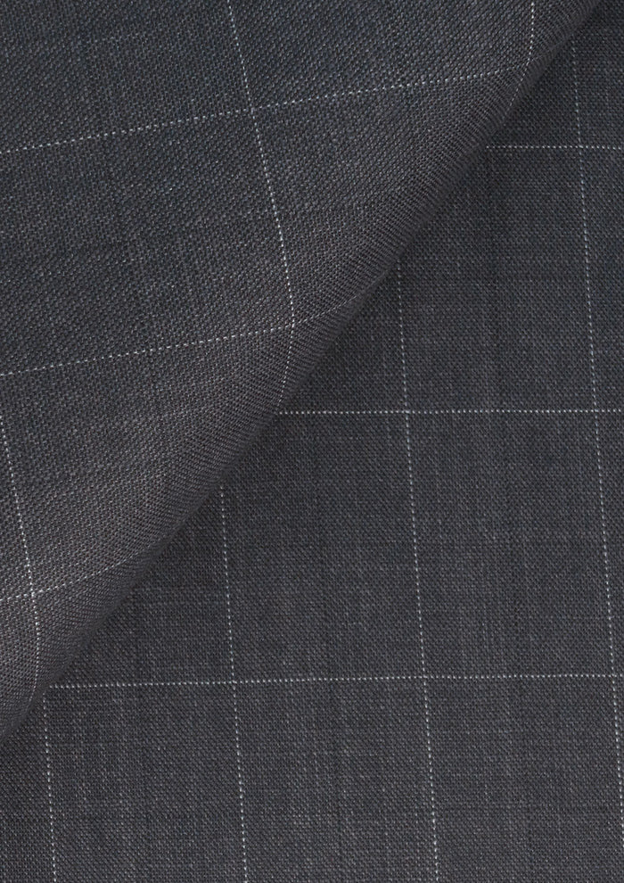 Dark Grey Windowpane Pants - SARTORO