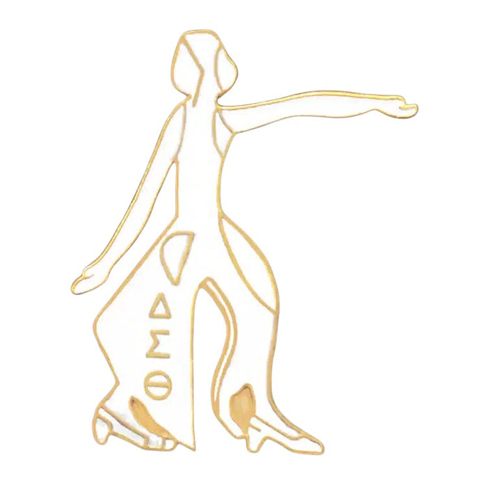 Delta White Fortitude Lapel Pin