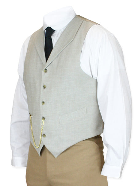 DeWitt Linen Vest - Oatmeal