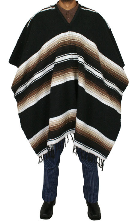 Drifter Western Poncho - Black