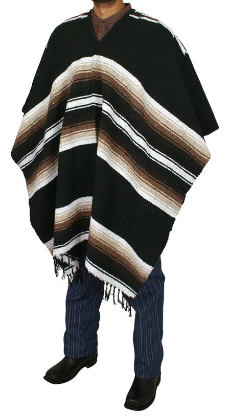 Drifter Western Poncho - Black