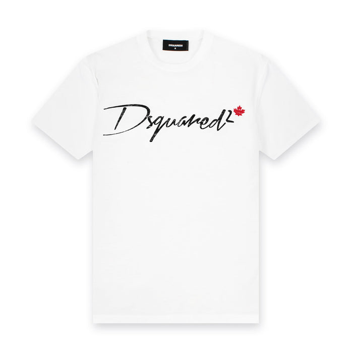 DSQUARED2 - Signature Logo T-Shirt in White - Nigel Clare