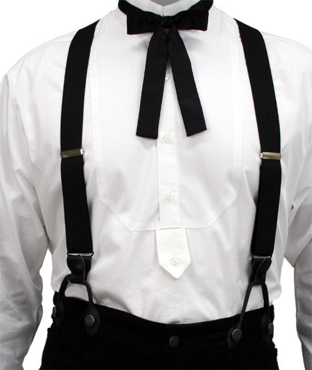 Black Elastic Y-Back Braces (Long)