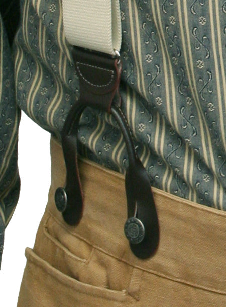 Natural Elastic Y-Back Braces (Long)