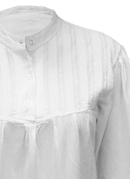 Emma Cotton Nightgown - White