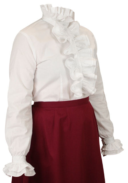 Emmeline Ruffle Blouse - White
