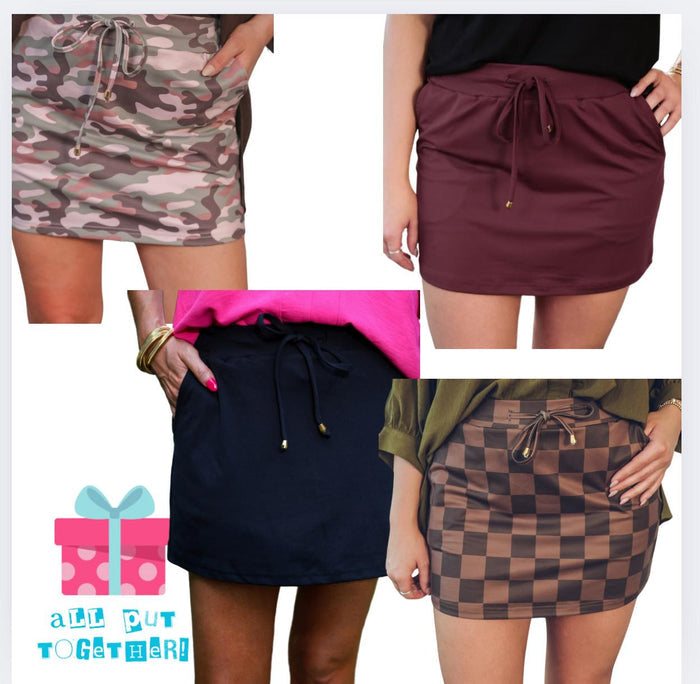 Everyday Skorts - Burgundy
