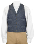 Ezra Work Vest - Navy Stripe