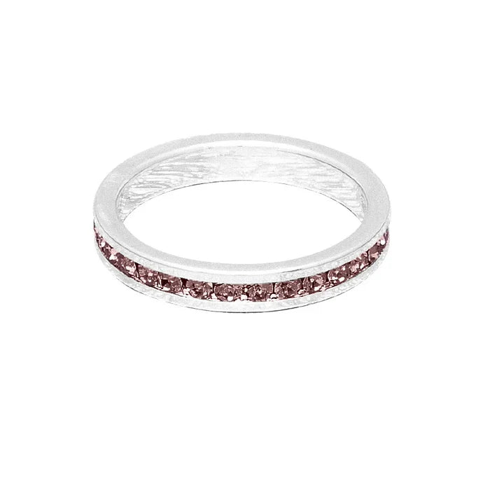 February (Amethyst) White Gold Ring | Size 5