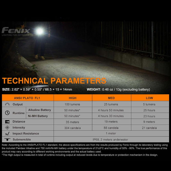 Fenix E01 V2.0 LED Torch - 100 Lumens - Fenix - Torches