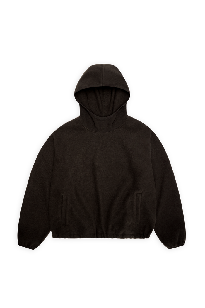 RAINS Fleece Hoodie Bark Long Sleeve