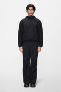 RAINS Fleece Hoodie Black Long Sleeve
