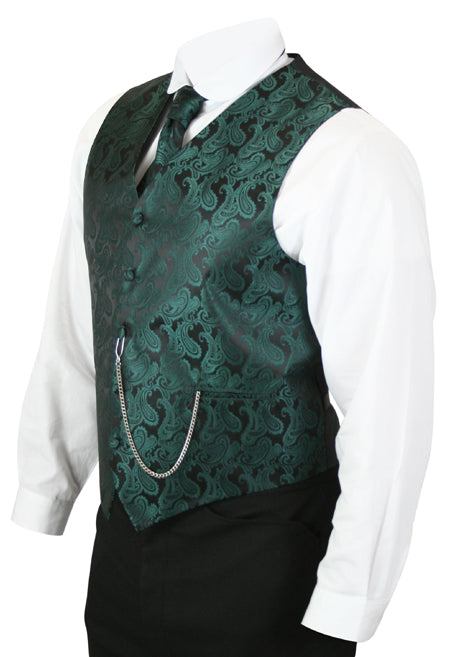 Fontaine Vest and Tie Set - Forest Green