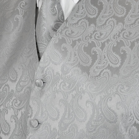 Fontaine Vest and Tie Set - Silver