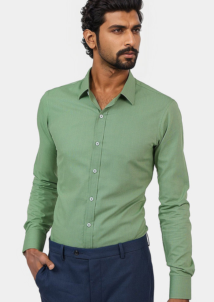 Forest Green Cotton Shirt