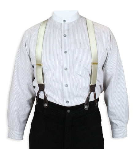 French Satin Suspenders - Khaki
