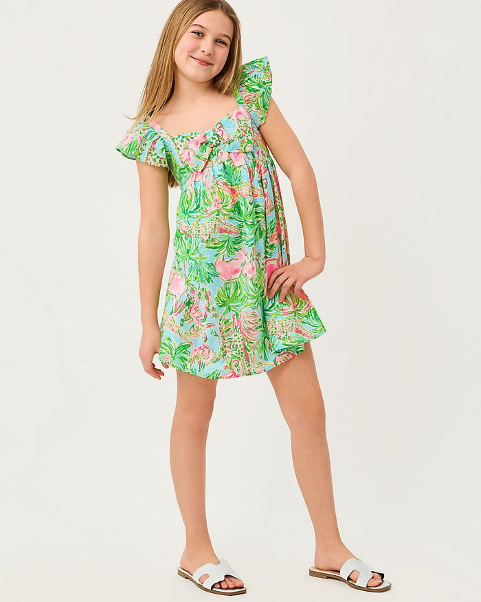 Lilly Pulitzer - Girls Anika Bow Dress - Multi On Parade