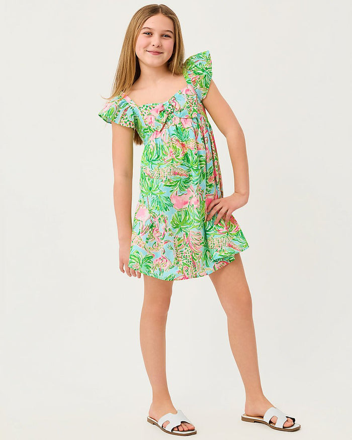 Lilly Pulitzer - Girls Anika Bow Dress - Multi On Parade