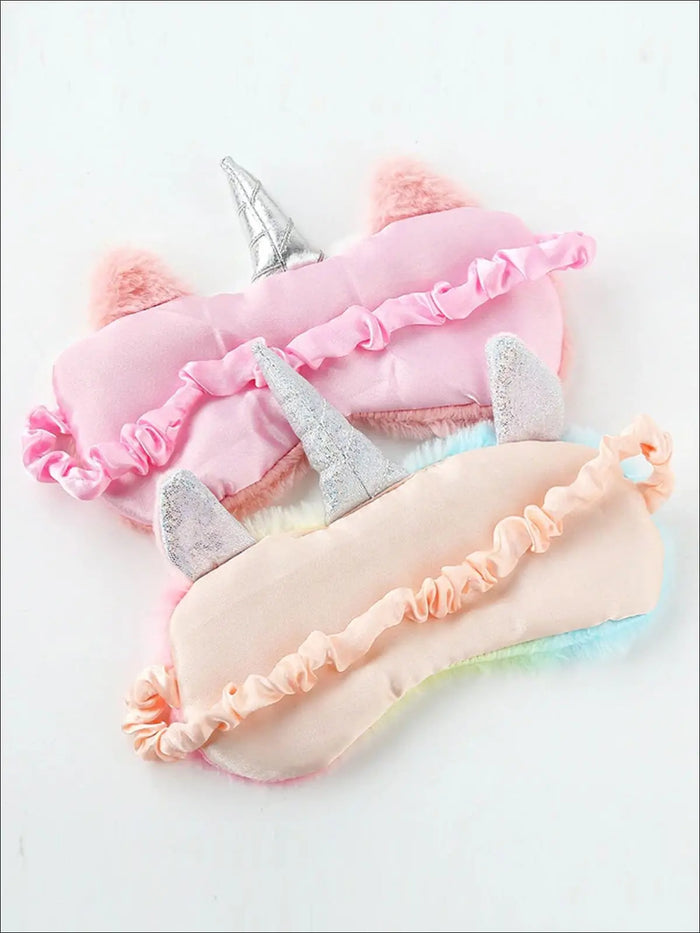 Girls Plush Unicorn Lash Eye Mask - Girls Accessories