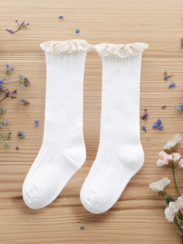 Girls White Frilly Costume Socks Mia Belle Girls
