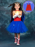 Girls Wonder Princess Tutu Costume Dress With Cape Mia Belle Girls