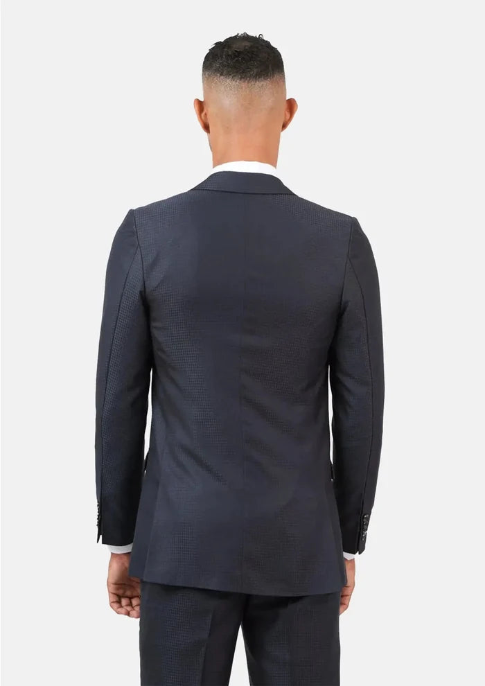 Astor Graphite Blue Microcheck Suit - SARTORO