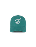 Éclectique green suede baseball cap front view
