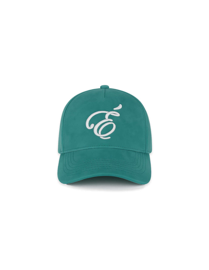 Éclectique green suede baseball cap front view