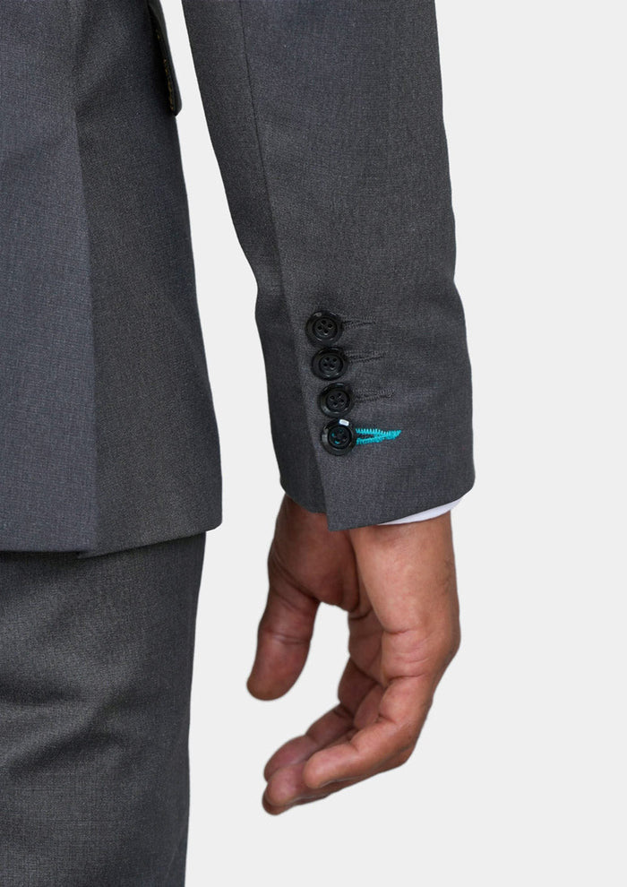 Astor Grey Charcoal Crosshatch Jacket - SARTORO