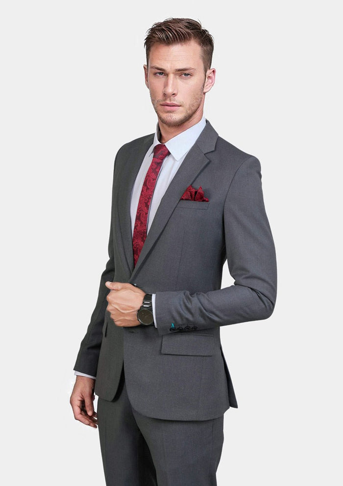 Astor Grey Charcoal Crosshatch Jacket - SARTORO
