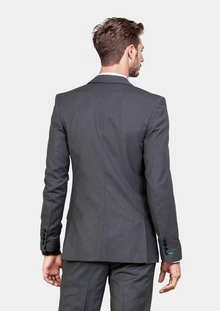 Astor Grey Charcoal Crosshatch Jacket - SARTORO