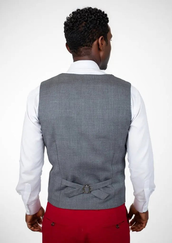 Grey Prince of Wales Vest - SARTORO