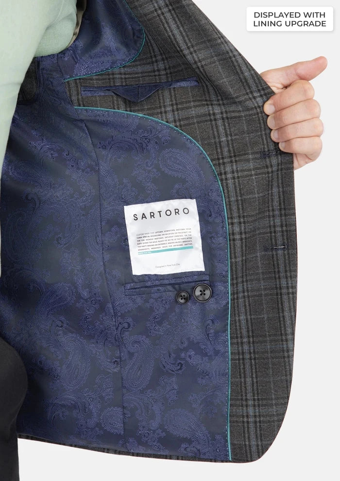 Astor Grey Two - Tone Plaid Jacket - SARTORO