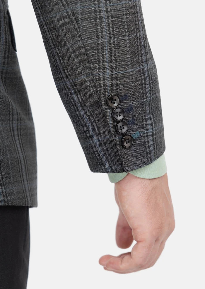 Astor Grey Two - Tone Plaid Jacket - SARTORO