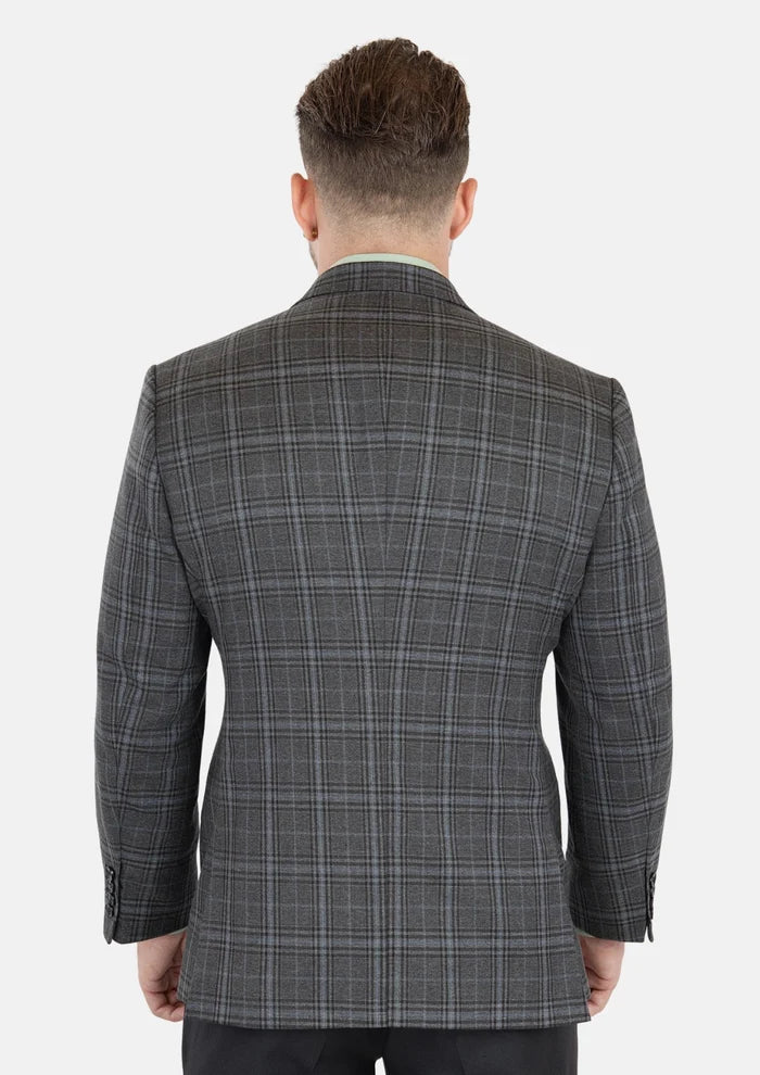 Astor Grey Two - Tone Plaid Jacket - SARTORO