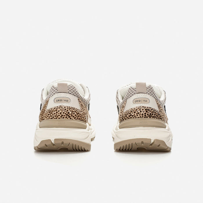 HUB Grid | Almond Brown/Off White/Cheetah | Women