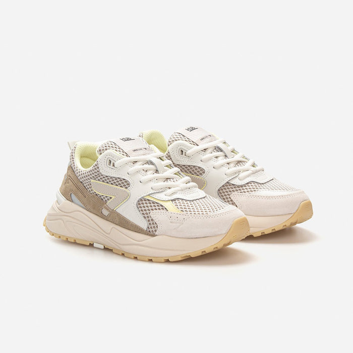 HUB Grid | Almond Brown/Off White/Wax Yellow | Women