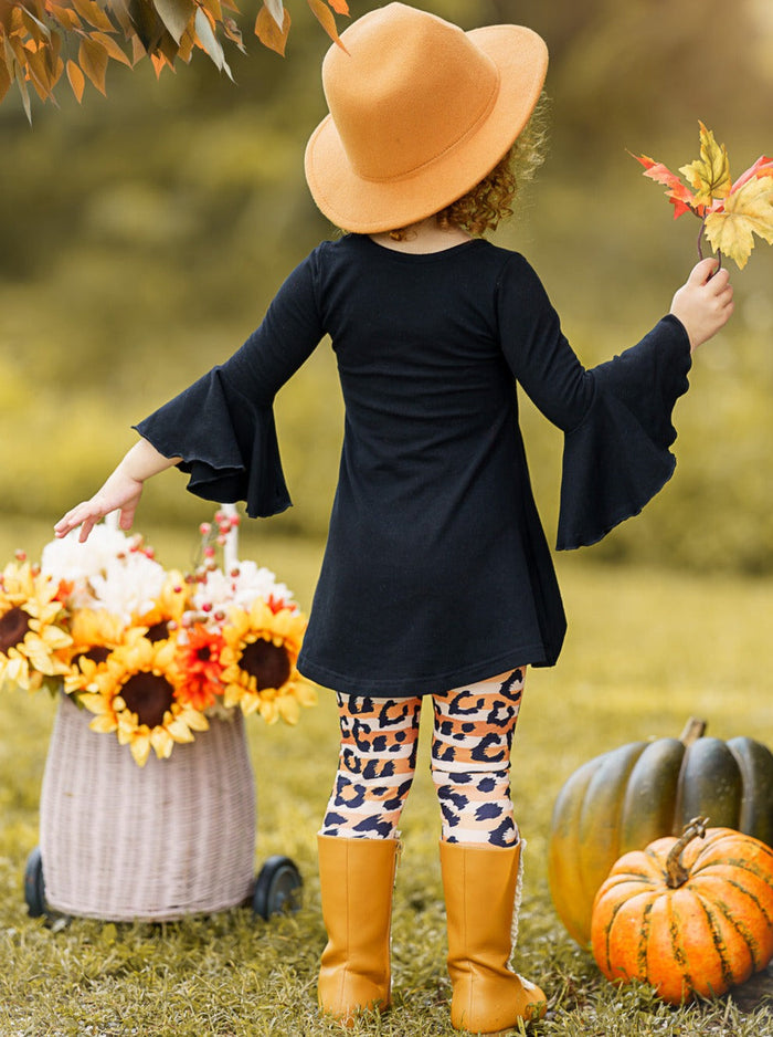 Little Girls Fall Outfits | Leopard Print Legging Set | Girls Boutique