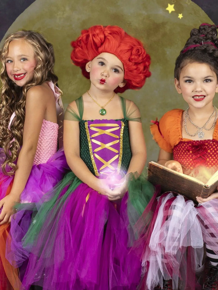 Girls Winifred Sanderson Witch Tutu Costume Dress Mia Belle Girls