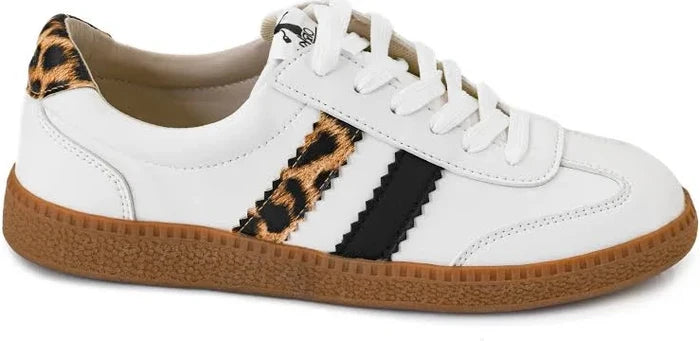 Heads Up White Leopard Tennis Shoes