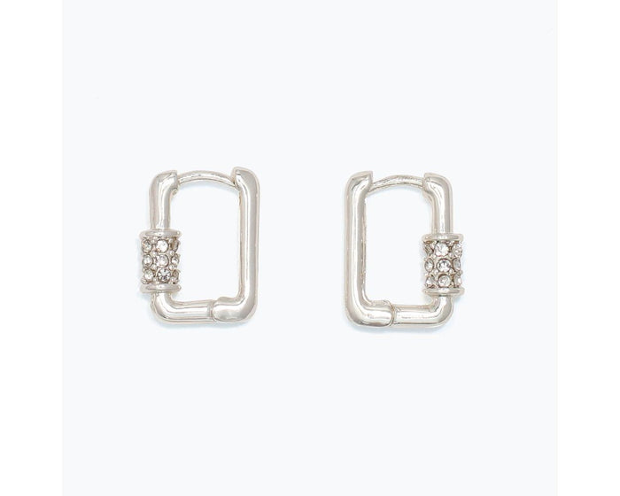Huggies with Crystals Earrings