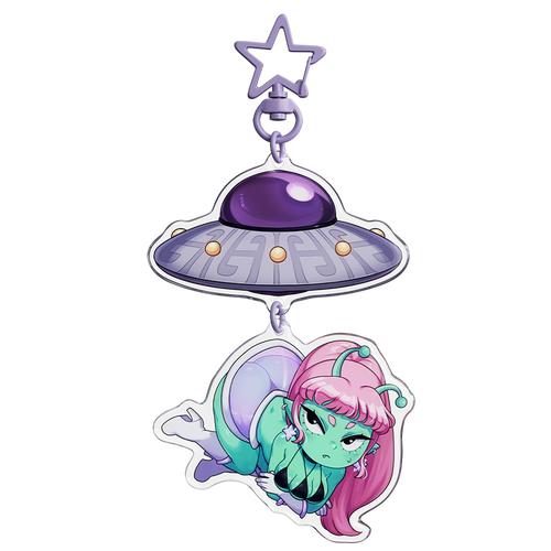 "I Come In Peace" Acrylic Keychain - Gamer Supps