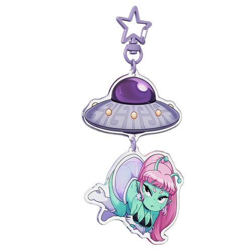 "I Come In Peace" Acrylic Keychain - Gamer Supps