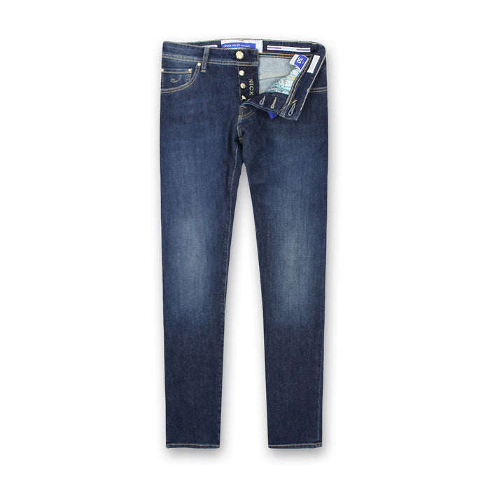 Jacob Cohen - M06 Nick Mid Wash Jeans with Beige Badge - Nigel Clare