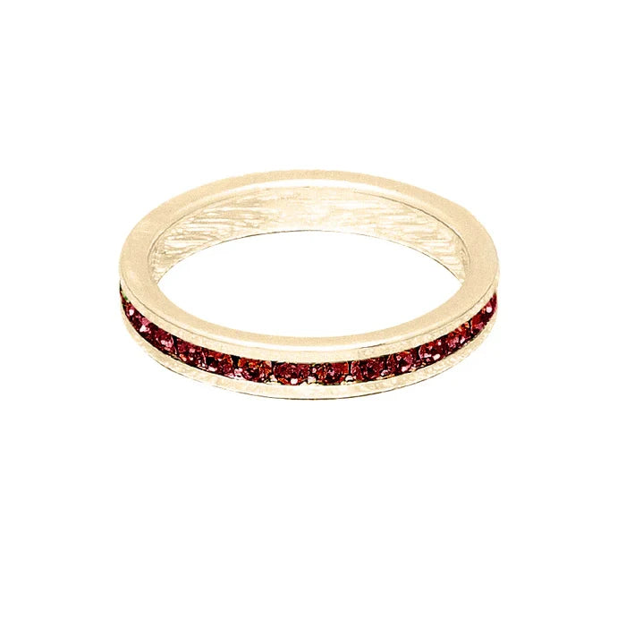January (Garnet) Yellow Gold Ring | Size 8