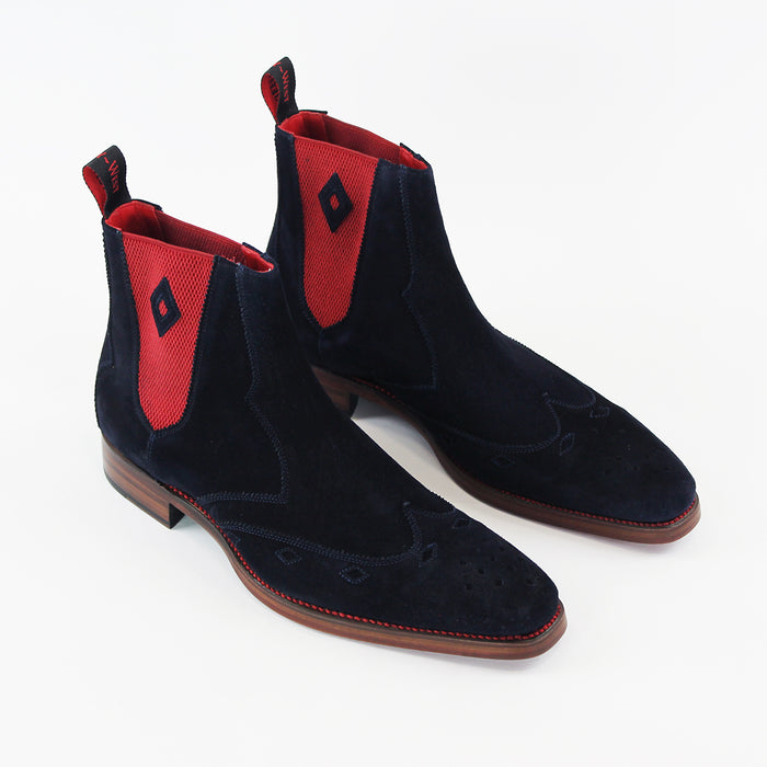 Jeffery West - Scimitar Dexter-B Chelsea Boots in Navy - Nigel Clare